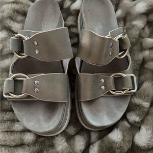 JSlides Pewter Sandals